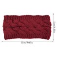 thumbnail image 4 of Bandeau Automne Coupe-Vent Tête Élastique Multicolore Réglable Large Dames Bandeau Est Fait Oreille Muffs Accessoires de Cheveux pour les Filles Vin Rouge, 4 of 6