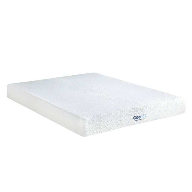 Classic Brands Cool Gel Memory Foam Mattress, 8 In, Twin Sized, White