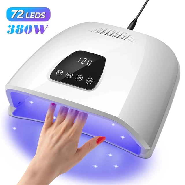 480W UV LED Lamp For Nails 108 LEDs Nail Dryer With Red Light Mode Large Space Manicure Lamp 4 Timer ,High Power