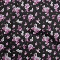 thumbnail image 1 of oneOone Polyester Spandex Black Fabric Florals Sewing Material Print Fabric By The Yard 56 Inch Wide, 1 of 4