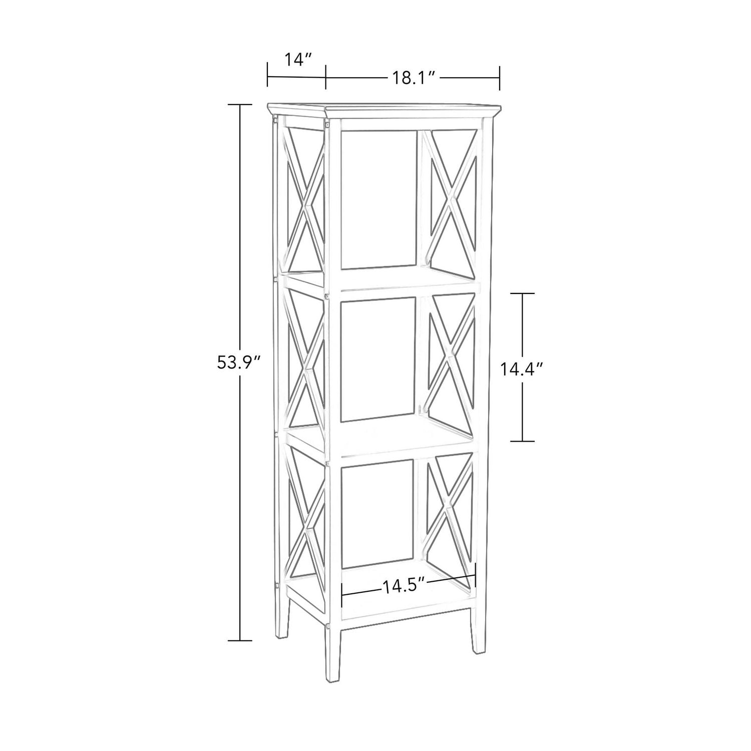 La Crosse Tour de rangement de 54" - Blanc