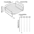 thumbnail image 3 of WHEANG Upgrade Your 7 Inch Air Fryer With This Stainless Double Layer Cooking Rack Maximize Capacity Cook Multiple And Even Results For Family Meals And Snacks, 3 of 4