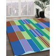 thumbnail image 3 of Ahgly Company Tapis de Zone Rond d'Intérieur Lavable à la Machine, Style Transitionnel, Violet Violon, 6 Pieds Rond, 3 of 7