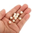 thumbnail image 4 of Unique Bargains Pendentifs Perles Factices 8 mm, Lot de 150 Perles Rondes Imitation Perle, Beige Doré, 4 of 6