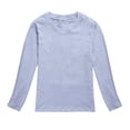 thumbnail image 1 of PMVFHDE T-Shirt à Manches Longues pour Enfants Garçons Filles Automne Printemps Col Rond Uni, Gris, 11-12 Ans, 1 of 4