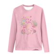 thumbnail image 4 of Pisexur Hauts d'Automne pour Femmes Mode Mignon T-Shirt Imprimé Graphique Hauts Col Rond Manches Longues Chemises pour Femmes Habillées Décontractées Sorties Hauts Confort Polyvalents Légers T-Shirts, 4 of 5