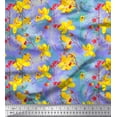 thumbnail image 1 of Soimoi Poly Georgette Fabric Leaves & Floral Artistic Print Sewing Fabric Yard 42 Inch Wide, 1 of 4