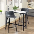 thumbnail image 2 of HOMCOM 27" Counter Height Bar Stools Set of 2, Industrial Kitchen Stools, 2 of 10