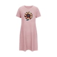 thumbnail image 4 of Birdeem Chemises de Nuit pour Femmes Chemise de Nuit Courte Surdimensionnée pour Femmes Robe Imprimée à Col Rond et Manches Courtes, 4 of 12