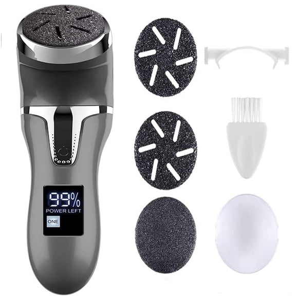 14 in 1 Electric Foot Callus Remover , Rechargeable Pedicure Foot File with 3 Rollers & 2 Speeds, IPx7 Dead Skin Remover kit for Feet, Dry, Hard and Dead Skin, LED Battery Display