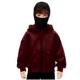 thumbnail image 1 of RXMEKW Cardigan d'Hiver à Fermeture Éclair avec Capuchon pour Filles, Veste Décontractée à Manches Longues avec Poches, Polyester, 1 of 5