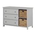 thumbnail image 2 of Commode 3 tiroirs avec paniers de rangement pour Enfants, fini Gris clair, collection Cotton Candy de Meubles South Shore, 2 of 14