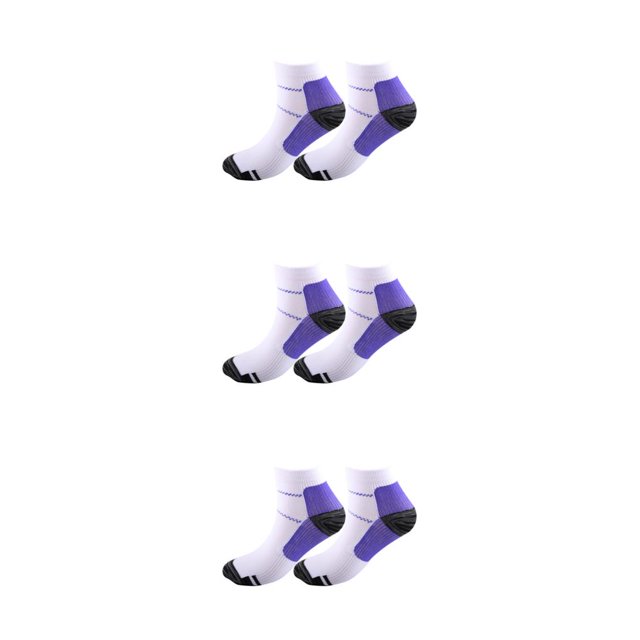 kurtrusly 1/2/3/5 2 Pcs/ensemble Bas de Compression pour Femmes Performance et Réduire la Fatigue Soulager Violet P/M 3 Pcs