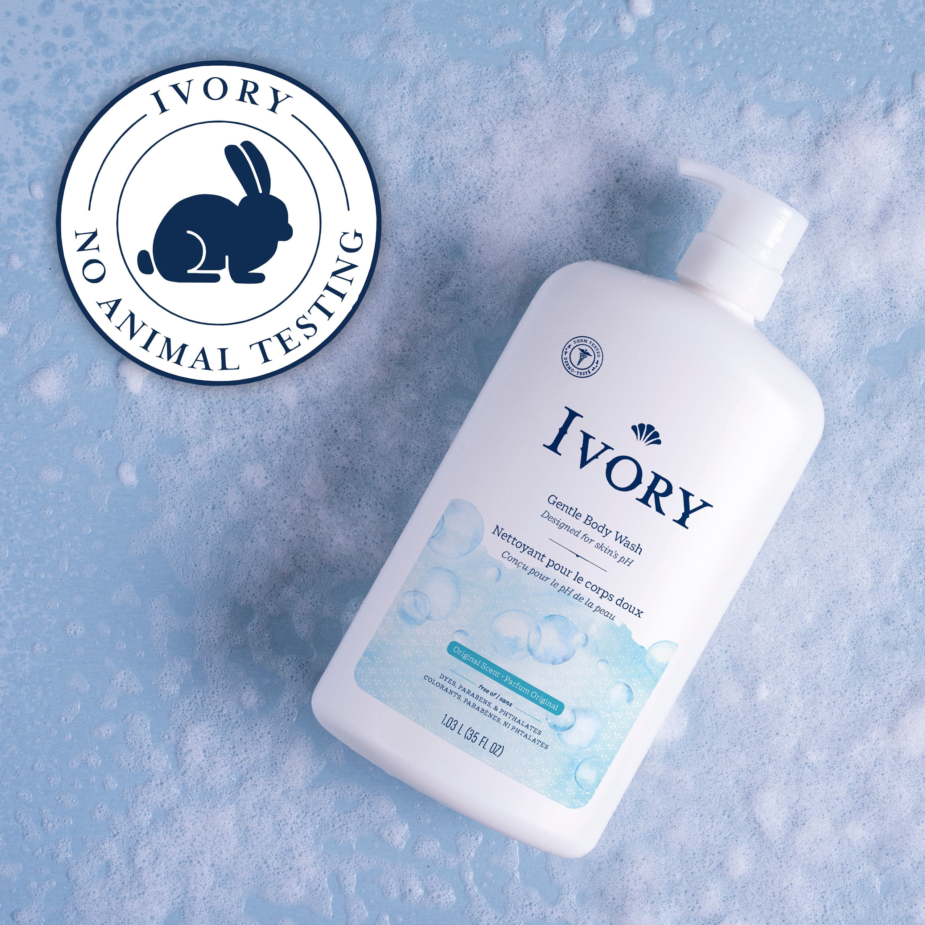 Ivory Nettoyant pour le Corps Doux & Délicat, Parfum Original
