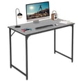 thumbnail image 4 of Computer Desk, 40'' Study Writing Table for Small Space, Save Space Office Desk with Metal Legs, Modern Steel Frame Wood PC Workstation for Home Office, Black, 4 of 7