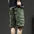 thumbnail image 4 of Styesk Shorts Hommes Mode Décontractée Multiples Poches Demi-Shorts Pantalons Sports Élastiques Taille Mi-Haute, 4 of 9