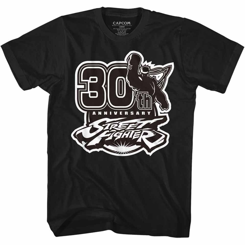 Street Fighter Gaming Sf30Bw Adult Short Sleeve T Shirt