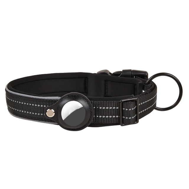 LSLJS Dog Collar, Soft Nylon Dog Collar with Waterproof Holder Cover, Durable Dog Collar Accessory for Small Dogs (Small)