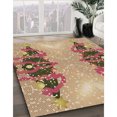 thumbnail image 3 of Ahgly Company Tapis d'Intérieur Lavables en Machine Carrés Transitionnels Rouge Châtaignier, 7' Carré, 3 of 7