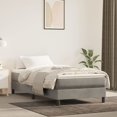 thumbnail image 1 of vidaXL Bed Frame Light Grey 100x190 cm Twin Velvet, 1 of 5