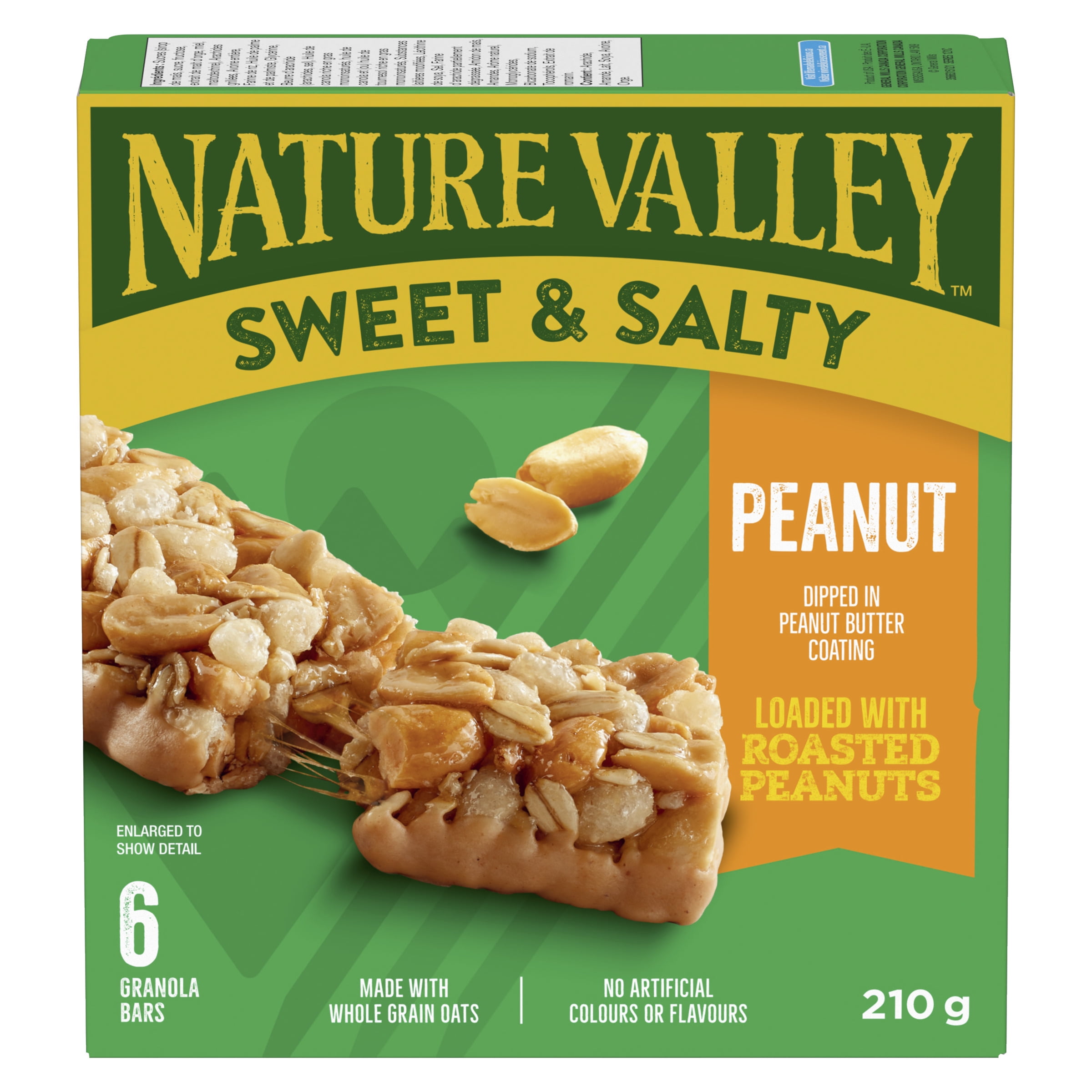 Nature Valley Barres Granola, Noix Sucrées et Salées, Arachides, 6 Barres
