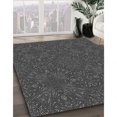 thumbnail image 3 of Ahgly Company Tapis d'Intérieur Lavable à la Machine, Carré, Transitionnel, Noir, Tapis de Zone, 6 Pieds Carré, 3 of 7