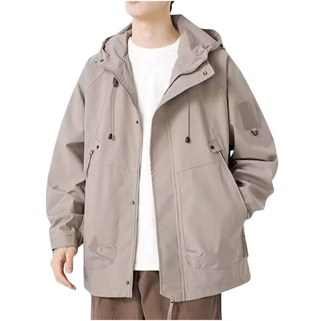 Pisexur Windbreaker Jacket Men's Spring And Charge Coat Thin Outdoor Mountaineering And Riding Windproof Work Coat Hiking Jacket Men Rain Coat Mens Jacket