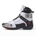 thumbnail image 1 of JG WOLVES- Smart LED Motorcycle Boots - Unisex Racing & Touring Riding Shoes - All-Season Motorbike Gear with Customizable Display,White ,43, 1 of 23