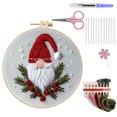thumbnail image 2 of Christmas Embroidery Kit With Embroidery Hoop Easy Embroidery Kit For Beginners And Adults Full Embroidery Hoop Kit With Needles And Thread Included Diy Crafts for Girls Diy Crafts for Adults, 2 of 4