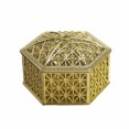 thumbnail image 2 of ziyahi Plastic Hexagonal Square Gift Box Wedding Favor Case Exquisite Appearance Large Capacity Smooth Lovely Candy Boxes for Chocolate Gold Hexagon, 2 of 7