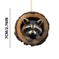 thumbnail image 3 of Boovnll Christmas Tree Decorations, Christmas Animalss Ornaments Owls Raccoons Christmas Decorations Christmas Tree Pendants 2D Flat Printing Acrylic Small Pendants, Christmas Decorations, 3 of 5