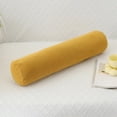 thumbnail image 2 of HHBEAUTY Round Pillow, Cervical Neck Roll Memory Pillow, Bolster Pillow, Round Neck Support for Sleeping | Bolster for Bed, Legs, Back and Yoga, Removable And Washable, Yellow, 2 of 6