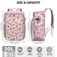 thumbnail image 4 of Small Floral Botanical Pattern Insulated Cooler Backpack, Leakproof Waterproof Lunch Backpack for Spring and Summer Outdoor Activities, 4 of 6
