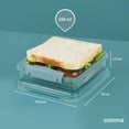 thumbnail image 4 of Sistema Ocean Bound Plastic Sandwich Box, 450 mL Food Storage Container and Lunch Box, Teal or Blue (Not Selectable), 4 of 7