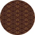 thumbnail image 1 of Ahgly Tapis Rond Lavable en Machine Intérieur Transitionnel Acajou Brun, 3 Pieds Rond, 1 of 7