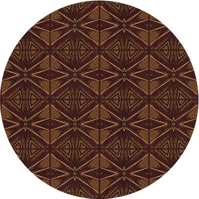Ahgly Tapis Rond Lavable en Machine Intérieur Transitionnel Acajou Brun, 3 Pieds Rond