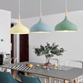 thumbnail image 4 of Wood Metal Colorful Pendant Lamp, Creative Ceiling Pendant Light Fixture, Modern Pendant Lighting, Farmhouse Pendant Light for Over Kitchen Island Dining Room Table Bar Entrance Cafe, 4 of 7