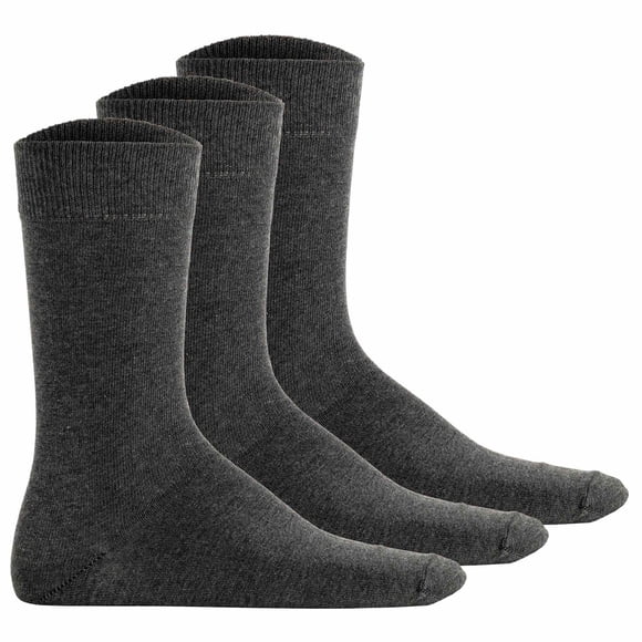 Hudson Unisex Socks, 3-Pack - Simply, Short Socks, Solid Color Grey mottled 35-38 (UK 3-5)