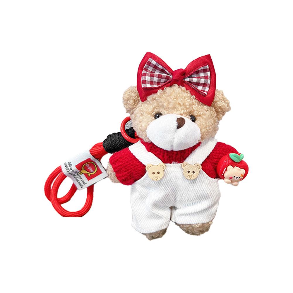 Lovely Cartoon Red Sweater Teddy Bear Plush Toy for Kids - Soft, Fluffy, Huggable Animal Doll Decoration, 12-inch