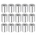 thumbnail image 1 of Unique Bargains Écrou de Raccord Rond M10 à M4 Adaptateur Filetage Convertisseur de Manchon Connecteur de Tige Tube Écrou Argent 15 Pack, 1 of 4