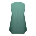thumbnail image 4 of Dealovy Plus Size Tank Tops for Women Casual Sleeveless Scoop Neck Buttons Ruched Solid Color Loose Flowy Tees, 4 of 4