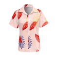 thumbnail image 4 of Innerwin Shirts Short Sleeve Ladies Blouse Holiday Lapel Neck Elegant Tops Figure 6 S, 4 of 7