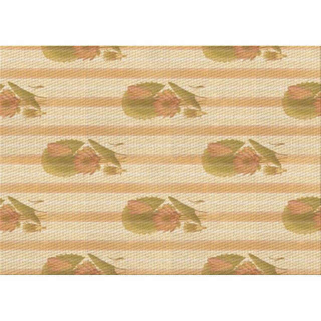 Ahgly Company Machine Washable Indoor Rectangle Transitional Orange Gold Area Rugs, 4' x 6'