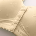 thumbnail image 3 of Comfortable Bra - Women's Non Steel Ring Style Printed Gathered Middle Button Breathable Underwear Daily Bra - Yellow, 3 of 6