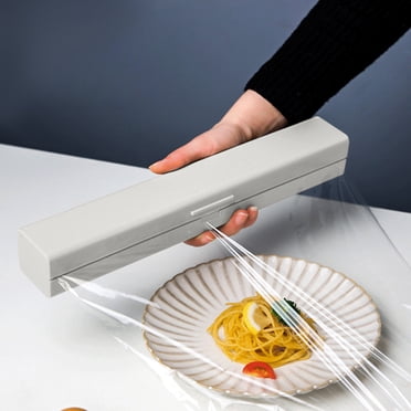 TIMIFIS Distributeur de Pellicule Plastique avec Coupeur Distributeur de Papier d'Aluminium Distributeur de Pellicule Rechargeable Distributeur de Pellicule Alimentaire en Plastique Distributeur de Film Étirable. -