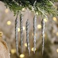 thumbnail image 1 of 12Pcs Christmas Icicle Ornaments DIY Christmas Tree Hanging Decorations  Length 5”  Red, 1 of 7