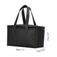 thumbnail image 2 of Unique Bargains Sac d'Épicerie Pliable Isolé Réutilisable 11'x5.5'x6.7' pour Livraison de Nourriture avec Fermeture Éclair, Noir, 2 of 6