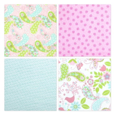 FABRIC CREATIONS Baby Girl Flannel Pre-Cut Fabric Pack, 4x1, 1.8 m (2 yd)