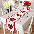 thumbnail image 4 of Boovnll Valentines Day Table Runner, 13x35" Valentine's Day Printing Table Runner, Valentines Table Runner for Holiday Kitchen Dining Table, Party Decor, Valentines Day Decorations, 4 of 8