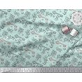 thumbnail image 2 of Soimoi Green Rayon Fabric Positive Quotes & Heart Text Print Fabric by Yard 56 Inch Wide, 2 of 3